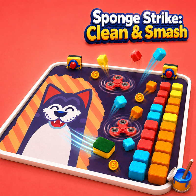 Sponge Strike : Nettoyer & Écraser